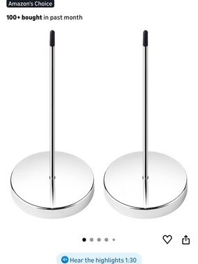 2pcs Desk Receipt Holder Spike Stick Silver Restaurant Check Spindle 5.5 Inch